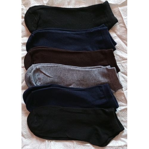product_image_name-Fashion-Classic 6 Pairs Men Ankle Socks Solid Colours Mixed-1