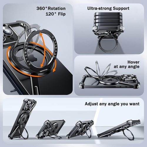 product_image_name-Generic-iPhone 15 Pro Max Frameless Metal Protective Phone Case, Magnetic Bumper Design with MagSafe and Shockproof Protection-8