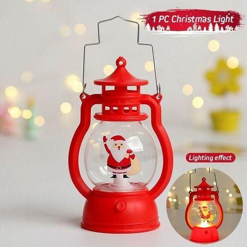 product_image_name-Generic-Antiqued Look Battery Powered, Vintage Christmas Decor Red Lantern.-1