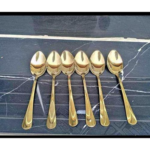 product_image_name-Generic-6pcs Heavy Stainless Steel golden Table Spoons-1