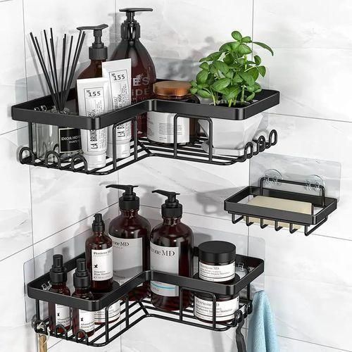 product_image_name-Generic-3pcs set Heavy-duty Corner Shower caddy shelf/Bathroom organizer-1