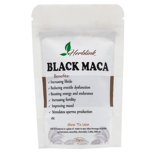 Herblink Black Maca Root Powder 50gms libido sexual Health Best