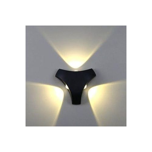 product_image_name-Generic-3 Way LED Light wall light/Triangle shape light outdoor lamp(Black)-1