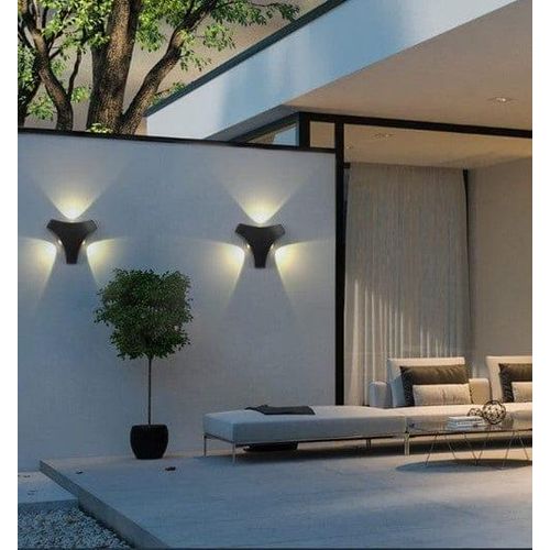 product_image_name-Generic-3 Way LED Light wall light/Triangle shape light outdoor lamp(Black)-6