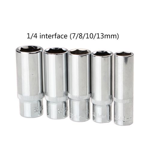 Generic 2Pcs 14 inch Drive 6 Point Deep Socket 7mm 8mm 10mm 13mm