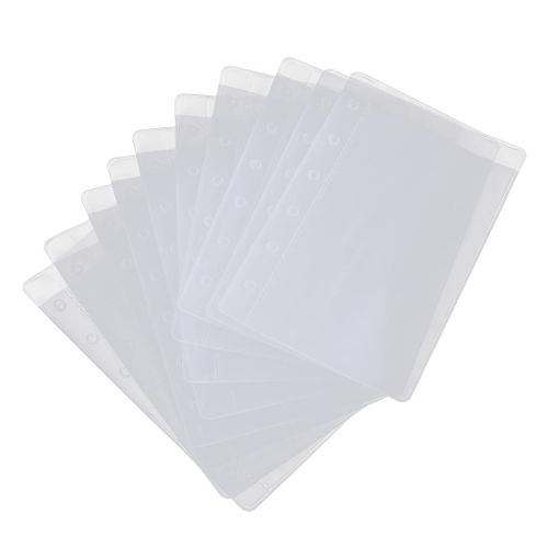 10 Clear Binder Pockets Binder Plastic Sleeves A6 A7