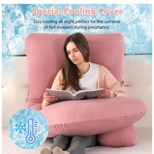 product_image_name-Generic- Pregnancy Pillow for Sleeping,Maternity Pillow with Cooling Removable Cover,Support for Back,Legs,Belly,HIPS for Pregnant Women,Body Pillows for Adults,Pregnancy Must Haves-2
