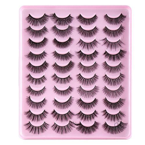 Generic 20 Pairs Natural Curly Fake Eyelashes Set Waterproof