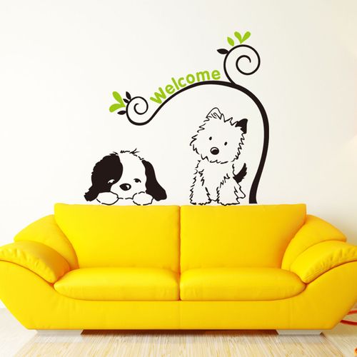 Generic Cute Cartoon Dog Animals Wall Sticker Removable Art Vinyl