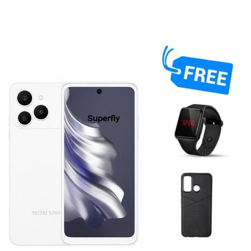 product_image_name-Tecno-SPARK 40,IPS LCD DISPLAY 6.67 " INCHES,HD+,8GB RAM (4GB RAM +4GB RAM) & 128GB ROM,50MP,5200MAH,120HZ,4G,DUAL SIM, && WATCH & PHONE COVER-1