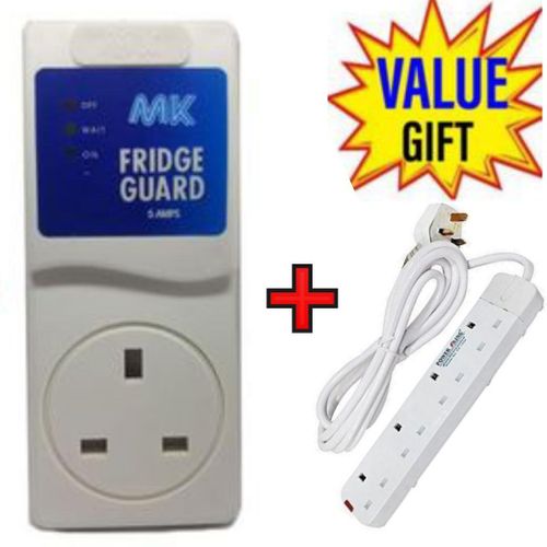 product_image_name-MK-Best Universal High Quality Voltage Surge Protector Fridge Guard For Hisense, VON VART Double Door Fridge With Free 4 Way Power Outlets Extension Socket-1