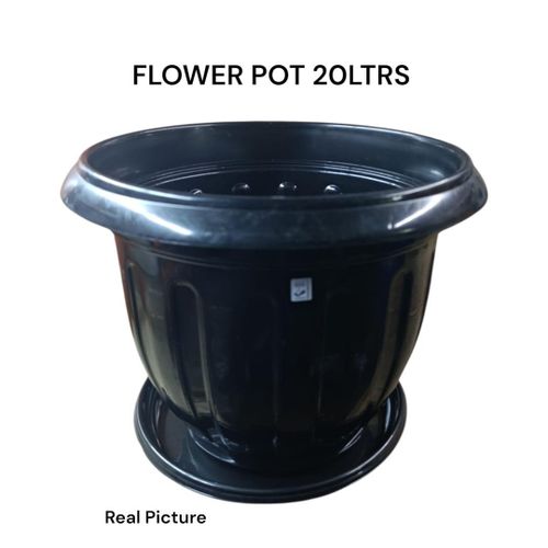product_image_name-Complast-Plastic planter/flower pot 20 Liters with base-1