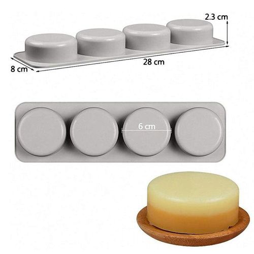 Rounded Square Silicone Mold (4 Cavity)