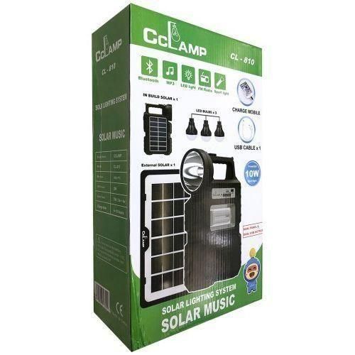 product_image_name-Generic-CcLamp Solar Lighting System With Dual Solar Panel, 3 Bulbs, Bluetooth Speaker, FM Radio, Spotlight And Mobile Charging-1