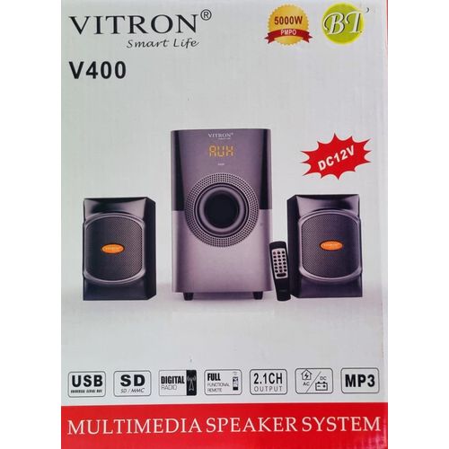 product_image_name-Vitron-2.1CH Bluetooth Enabled Sub Woofer Sound System Multimedia Speaker System Sorround Sound System with Remote Control and LED Display-1