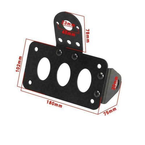 Generic Motorcycle License Plate Holder Side Mount Number Plate Rear Tail  Light Bracket Black For Harley @ Best Price Online