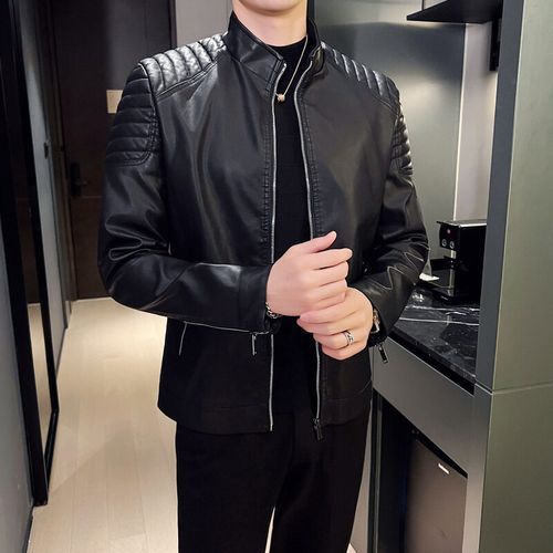 Black leather jacket