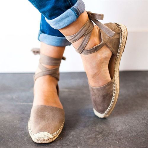 Flat tie espadrilles hot sale
