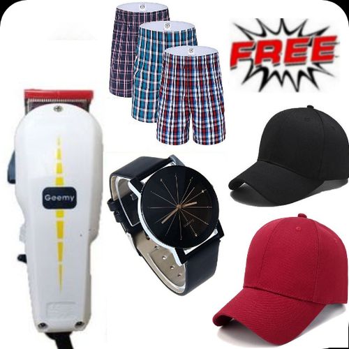 Geemy Professional Hair/Shaving Machine/kinyoziWhite+Gifts Best