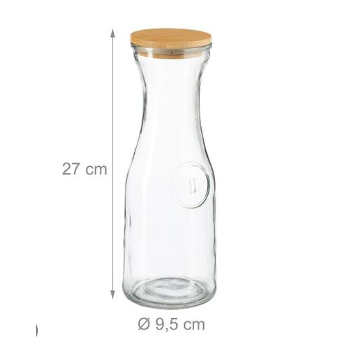 product_image_name-Generic-CrystalPure Glass Carafe with Bamboo Lid – 1L Edition -2
