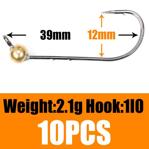 Generic B&U 10pcs Mini Micro Jig Head Hook Rockfish Exposed Head