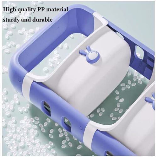 product_image_name-Generic-Diaper Organizer Kids Toy Storage Organizer Stackable Rolling Cart, Children Playroom Decor Doll Activity Rack Shelf Plastic Bins Box Mobile Move Everywhere with Caster Wheels (Color pink, Size 4 Tier)-3