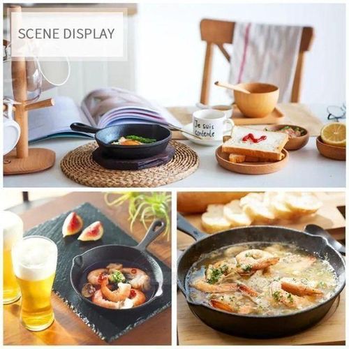 product_image_name-Generic-4-Piece Cast Iron Non-Stick Frying Pan & Skillet Set - 16CM, 20CM, 26CM & 26CM, Heavy-Duty Cookware for Gas & Induction Cookers-3