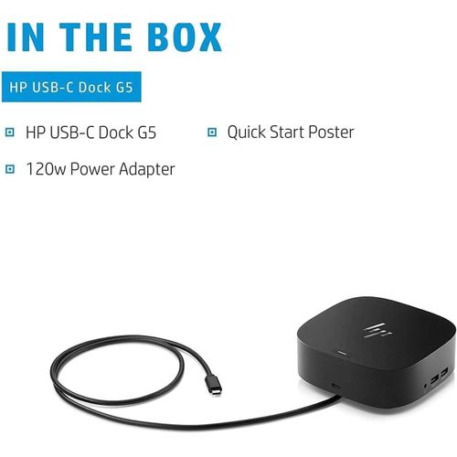 product_image_name-HP-USB-C Essential Dock G5 – Multiport Connectivity Hub, HDMI, DisplayPort, Ethernet, USB-C-5