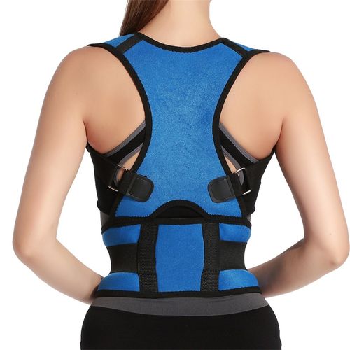 Generic Shoulder Support Belt Posture Corrector Sports Back Lumbar Back  Support Belt Back Pain Reliver Faja Lumbar-Blue @ Best Price Online