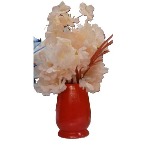 product_image_name-Ceramic-Artificial flower arrangement in a smooth bulb-shaped vase-1
