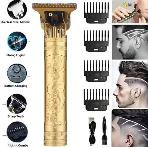 product_image_name-Generic-USB Rechargeable Cordless Hair Shaving Machine & Beard Trimmer-1