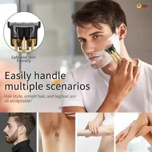 product_image_name-Generic-USB Rechargeable Cordless Hair Shaving Machine & Beard Trimmer-6