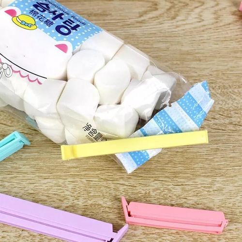 12pcs/set Plastic Snack Sealing Clip, Food Fresh Keeping Bag Clips -  Household Small/Large Bag Sealing Clip for Food Storage