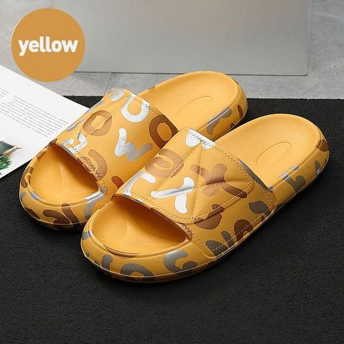 Generic Men's Palm Slippers Cross Pam Slippers Yellow @ Best Price