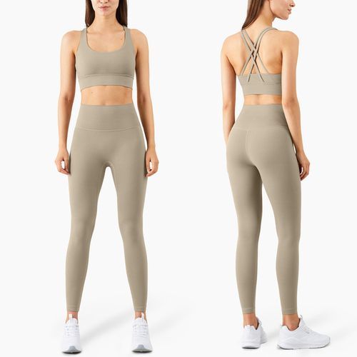 Fashion Fitness Female Full Length Leggings 19 Colors Running Pants  Comfortable And Formfitting Yoga Pants(#Gravel) @ Best Price Online