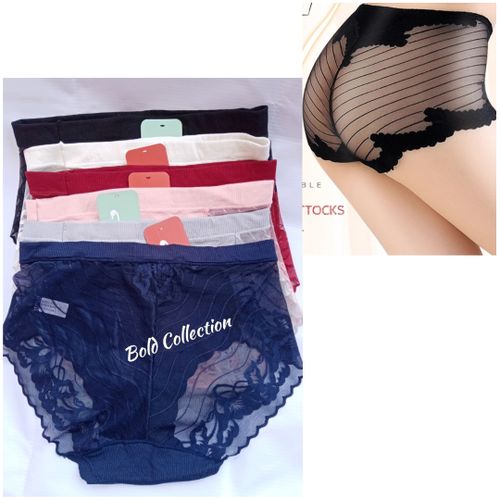 Fashion 3Pcs Beautiful Soft Lace Panty Seamless Women Underwear