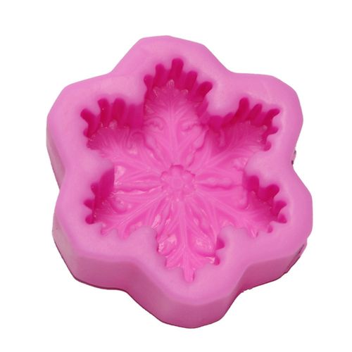 1pc Snowflake Shaped Silicone Fondant Mold, Chocolate Silicone