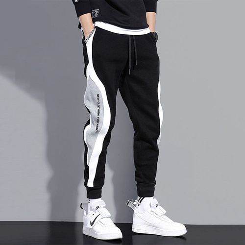 Side Stripe Track Pants - Black / White Stripe | SAINT JAXON