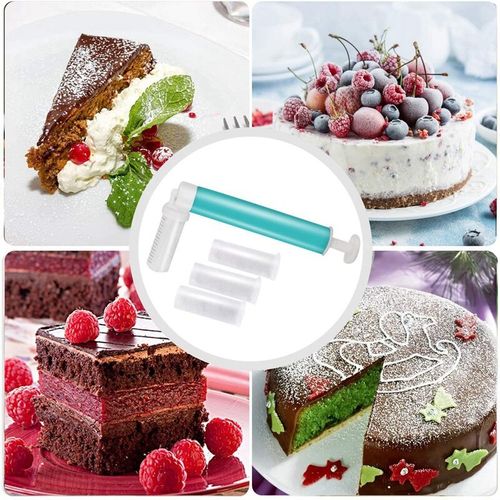 Manual Cake Decorating Airbrush, Glitter Decorating Tools Cake Decorating  Kit,DIY Baking Tools with 4pcs Cake Spray Tube for Kitchen Decorating Cakes