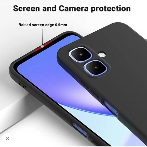 product_image_name-Tecno-Pop 10 Cover Soft Feel Black Heavy Duty Protection Phone Case/ Back cover-5