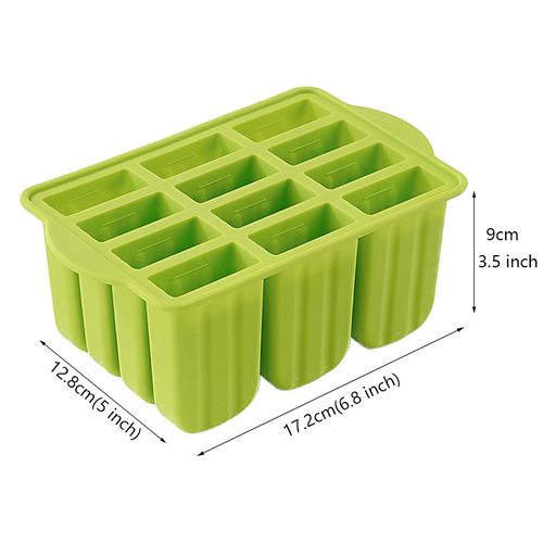 Silicone Popsicle Molds 12 Cavities BPA Free Reusable Ice Cream Maker for  Kids