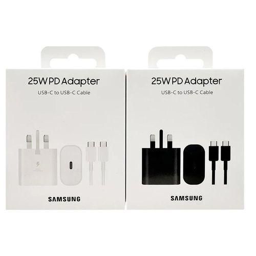 product_image_name-Generic-Samsung NOTE 20 Fast Charger 25W with USB Type C To C Cable, Quick Charge Power Adapter - White-3