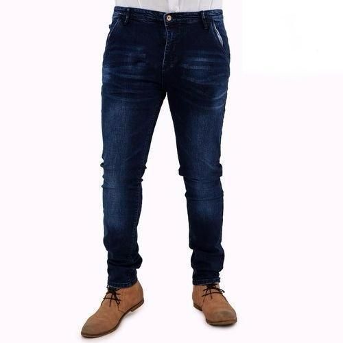 product_image_name-Fashion-Stylish Pocketed Hardhead Jeans - Blue-1