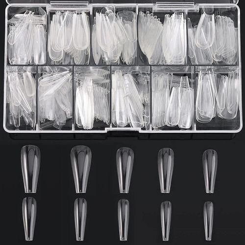 product_image_name-Generic-40PCs Quality Clear Nail Artificial False Coffin Nails Press On Nails+2Nails Glue-3
