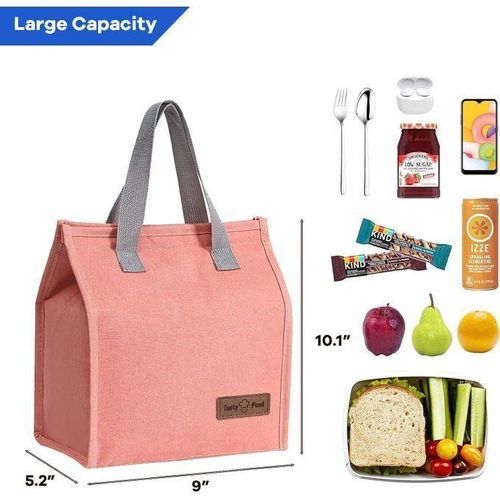 product_image_name-Generic-Reusable Insulated Leakproof Lunch Box Tote Bag, Cool Bags for Kids Girls Adults, Thermal Cooler Bag for Work School Picnic Travel-2
