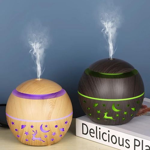 product_image_name-Generic-Wood Mushroom Ultrasonic Humidifier Mini Aroma Diffuser with LED Light-1