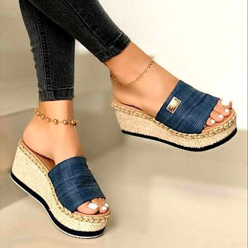 Women Shoes Fashion Solid Color Leather Hollow Breathable Fish Mouth Wedge  Sandals Brown 7.5 - Walmart.com