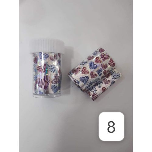 product_image_name-Generic-1 Roll Decals Rainbow Dotted Design  Nail Art Foil Stickers-8