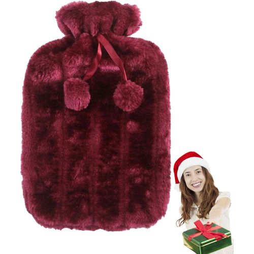 product_image_name-Generic-Hot Water Bottle with Soft Faux Plush Cover for Heat Therapy-4