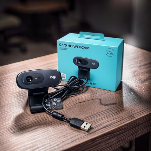 product_image_name-Logitech- C270 Desktop Laptop PC HD 720p Built-in Microphone Streaming Webcam Web Camera-1